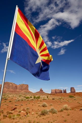 Arizona Flag And Lands