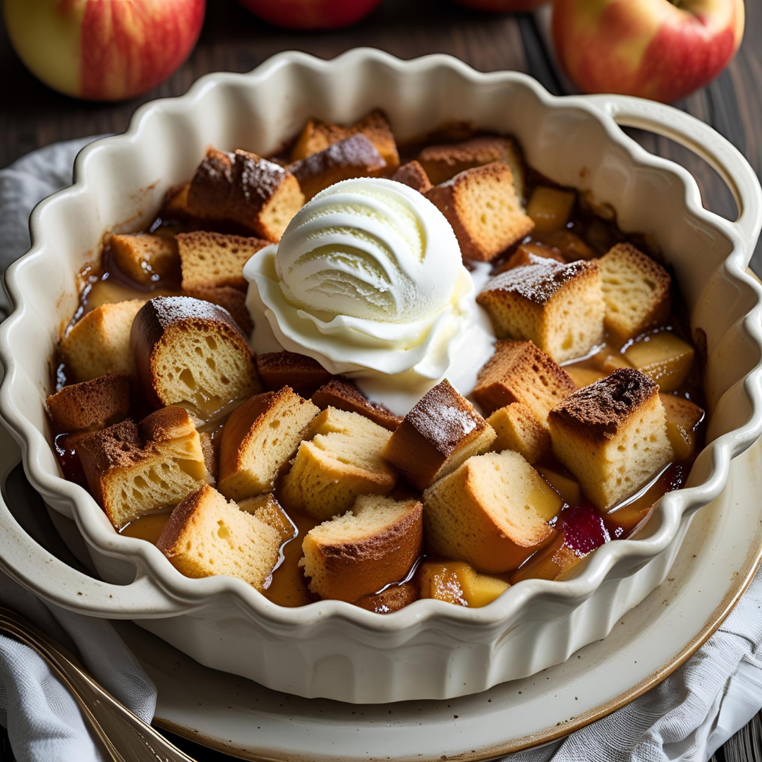 Applesauce Bread Pudding - Fill Your Plate