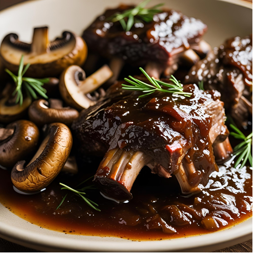 Short Ribs with Mushrooms and Red Wine - Fill Your Plate
