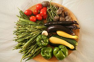 A single week's fruits and vegetables from com... A single week's fruits and vegetables from com...