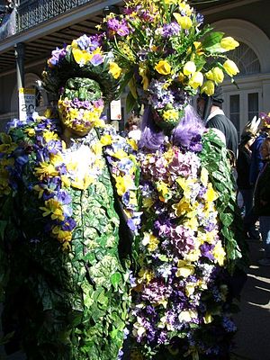New Orleans Mardi Gras: Street costumers in th... New Orleans Mardi Gras: Street costumers in th...