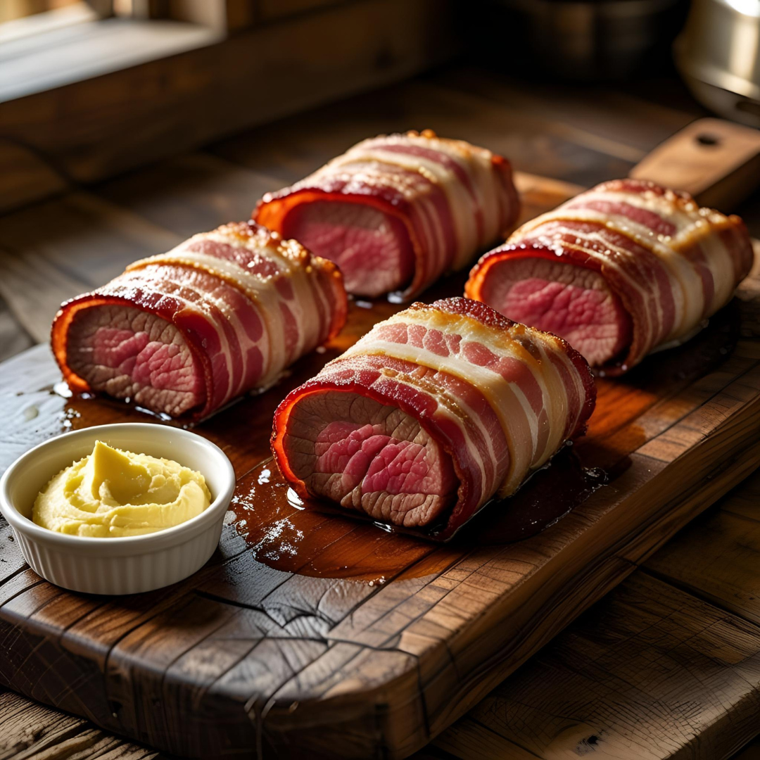 Bacon-Wrapped Filets with Cowboy Butter - Fill Your Plate