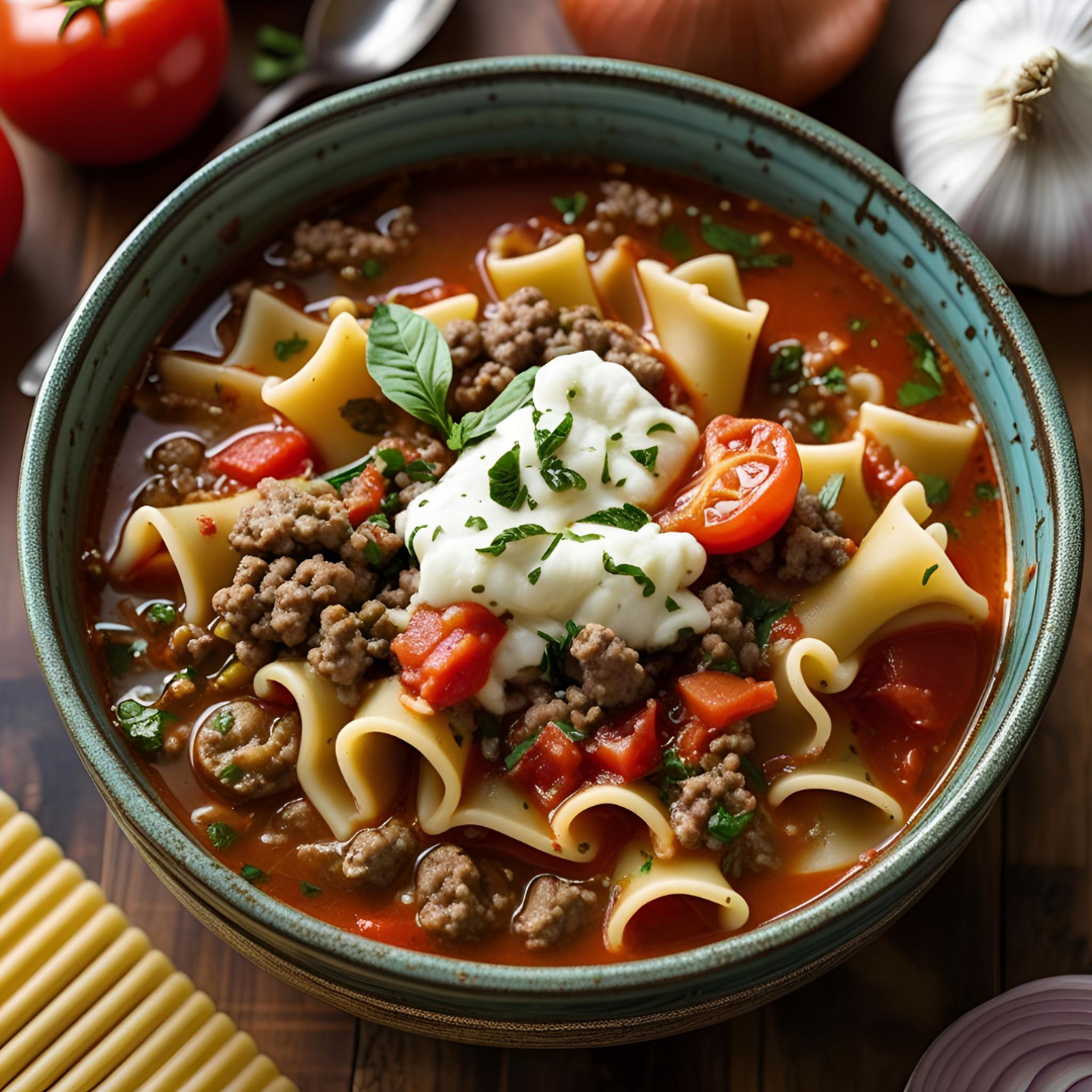 Warm Your Soul Lasagna Soup - Fill Your Plate