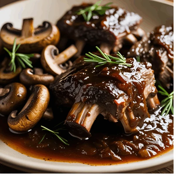 Short Ribs with Mushrooms and Red Wine