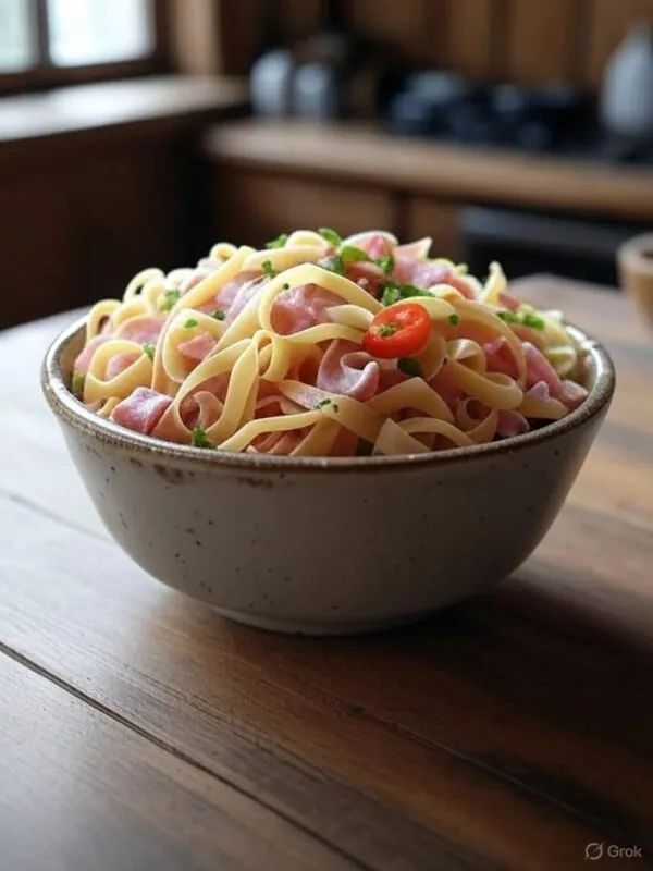 Fettuccine and Ham Salad