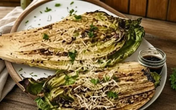 Grilled Romaine with Creamy Balsamic Vinaigrette