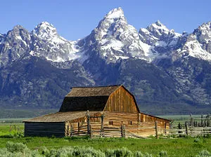 Grand Tetons Barns The John Moulton Barn on Mo...