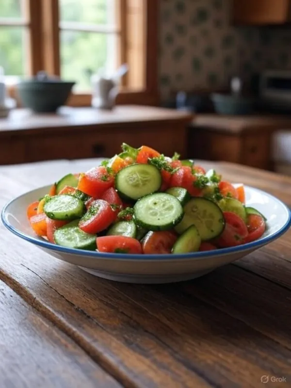 Armenian Cucumber — Tomato Salad