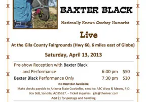 The Arizona Cowbelles Present Baxter Black, Cowboy Humorist