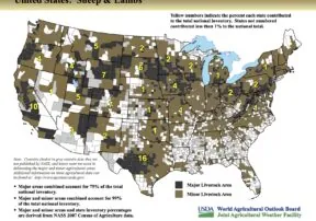 USDA Releases New Maps Identifying Major Crop Producing Areas: Sheep & Lambs