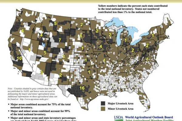 USDA Releases New Maps Identifying Major Crop Producing Areas: Sheep & Lambs