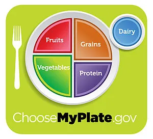 English: USDA MyPlate nutritional guide icon