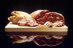 Public domain photograph of various meats. (Be... Public domain photograph of various meats. (Be...
