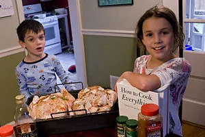 Homeschooled children in the kitchen Homeschooled children in the kitchen