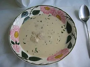 English: cream mushroom soup English: cream mushroom soup