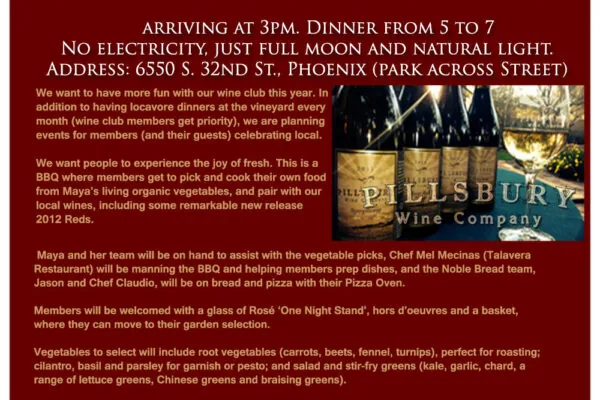 Pillsbury Winery Hosts Farm to Table BBQ at Maya’s Farm with Wine Pre-Release