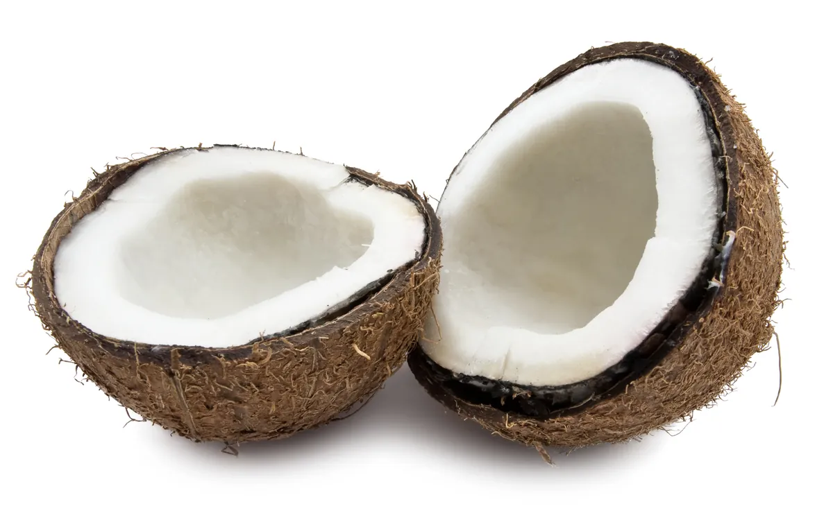 Perfect fresh coconut isolated on white background