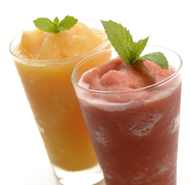 Orange And Raspberry Smoothies ,Close Up