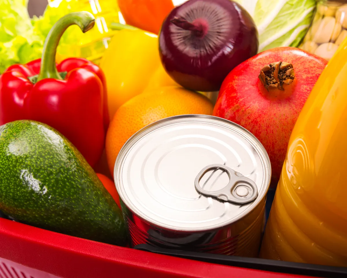 Various fruits and vagetables. Food set. Close-up photo.