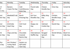March is the Month for Food