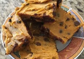 Vegan and Gluten Free Pumpkin and Chocolate Chip Bars