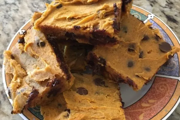 Vegan and Gluten Free Pumpkin and Chocolate Chip Bars
