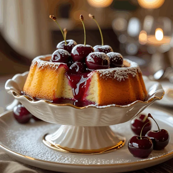 Cherry Cake Pudding