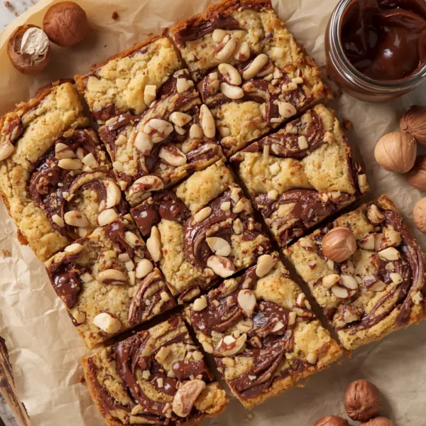 Hazelnut Nutella Cookie Bars