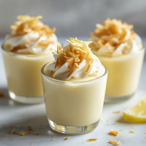 Lemon Coconut Pudding Cups
