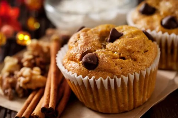 Chocolate Chip Pumpkin Quinoa Muffins