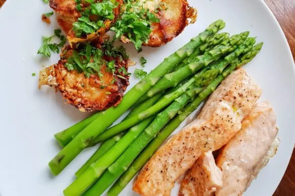 Two Sheet Pan Meal: Salmon, Roasted Potatoes and Asparagus