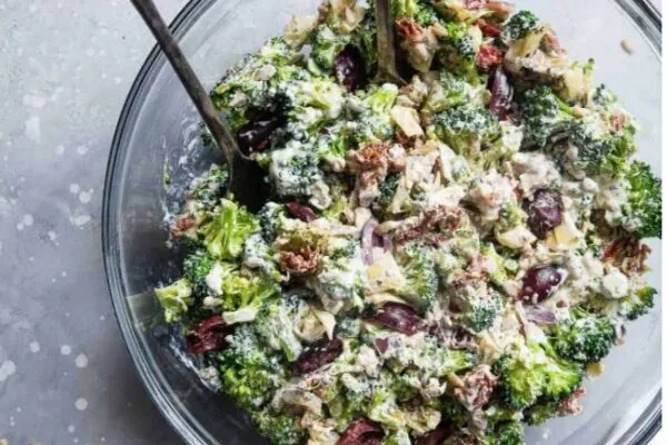 Mediterranean Low Carb Broccoli Salad Recipe