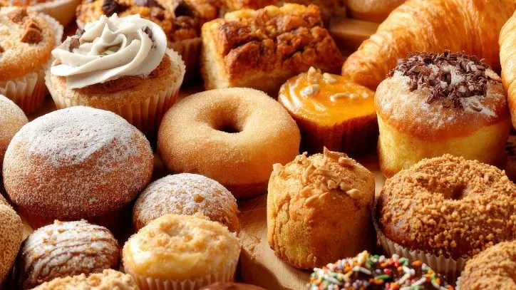 Many different types of baked goods