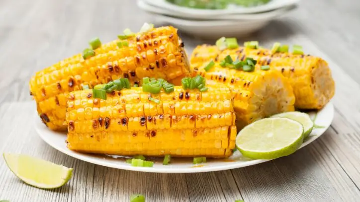 Grilled corn on the cob