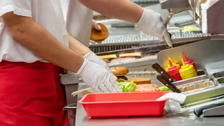 Fast Food Being Made