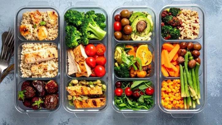 Meals prepped and in storage containers