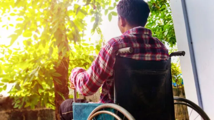 man sitting in a wheelchair