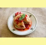 Strawberry Mint poppy seed Pancakes