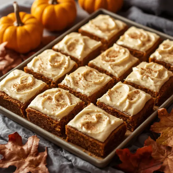 Harvest Pumpkin Bars with Icing