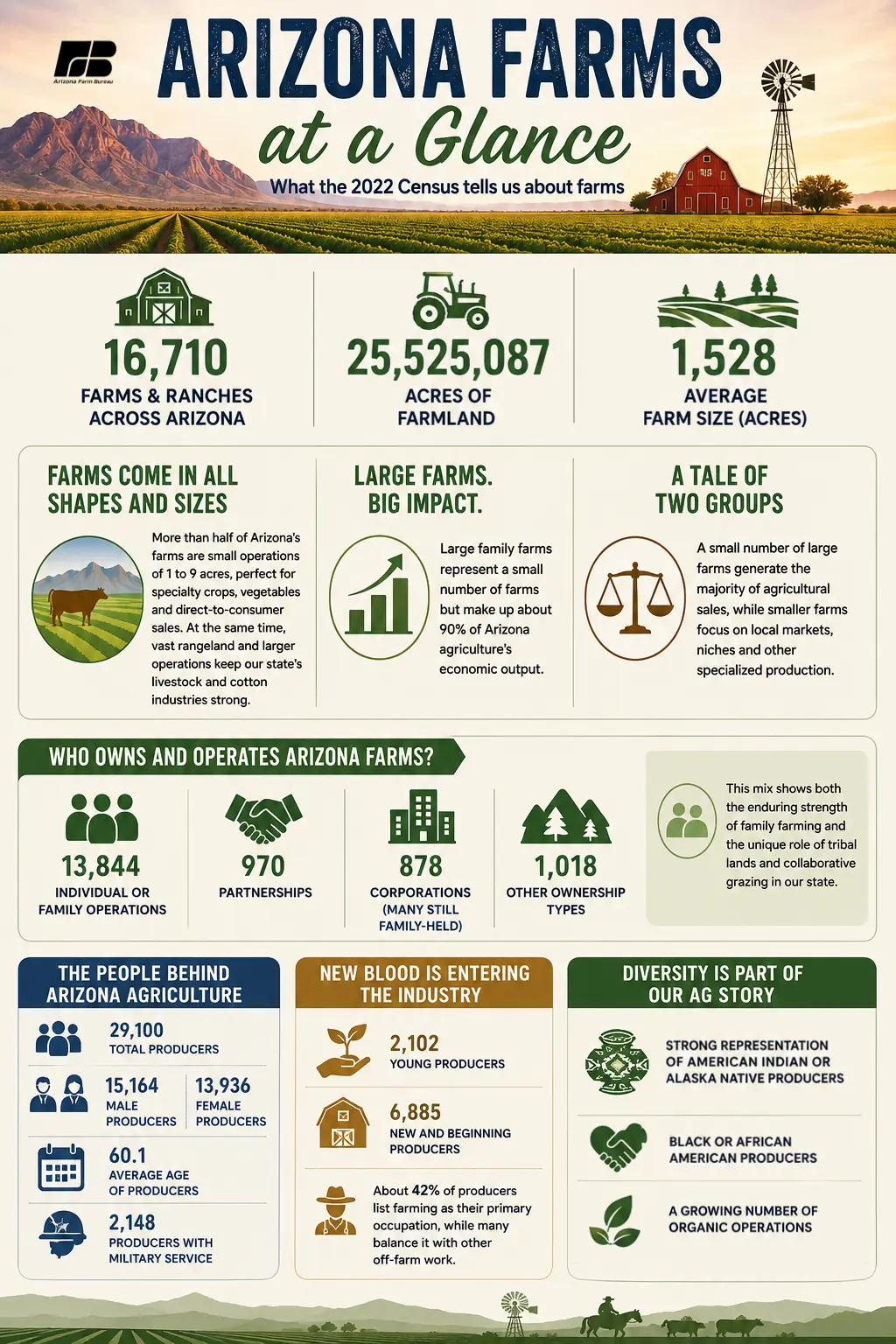 Infographic summarizing the Arizona Census information in the blog post